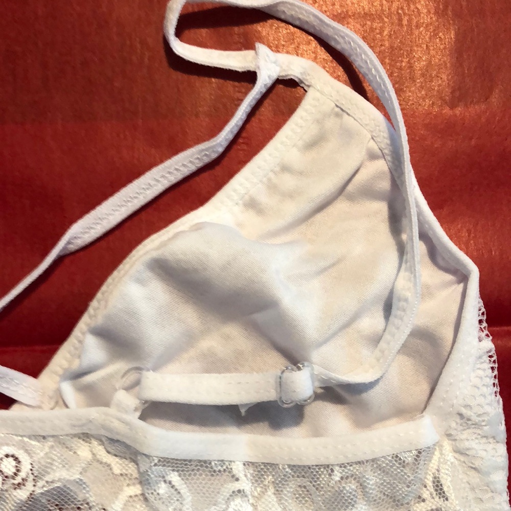 🌸 Soft Floral Lace Bralette Bra Boho Strappy - Picture 4 of 8